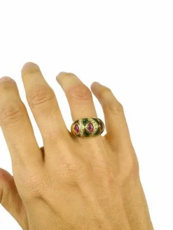 Bague Or Tourmaline Diamants