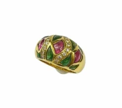Bague Or Tourmaline Diamants