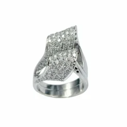 Bague Originale en Or Blanc & Diamants