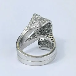 Bague Originale en Or Blanc & Diamants