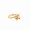 Bague ornée d'une Citrine Taille Brillant en or