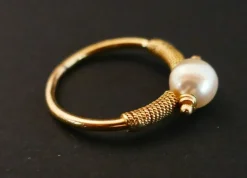 Bague Ornée d'Une Perle De Culture, Or