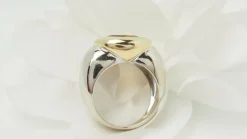 Bague ou citrine bicolore
