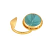 Bague ouverte or jaune topaze