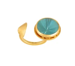 Bague ouverte or jaune topaze