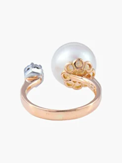 Bague ouverte Or Perle
