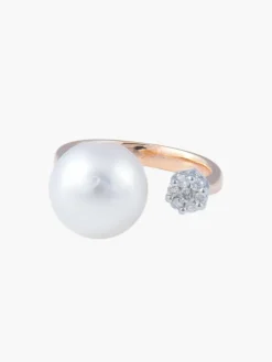 Bague ouverte Or Perle