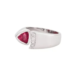 Bague ouverte Tourmaline rose Diamants