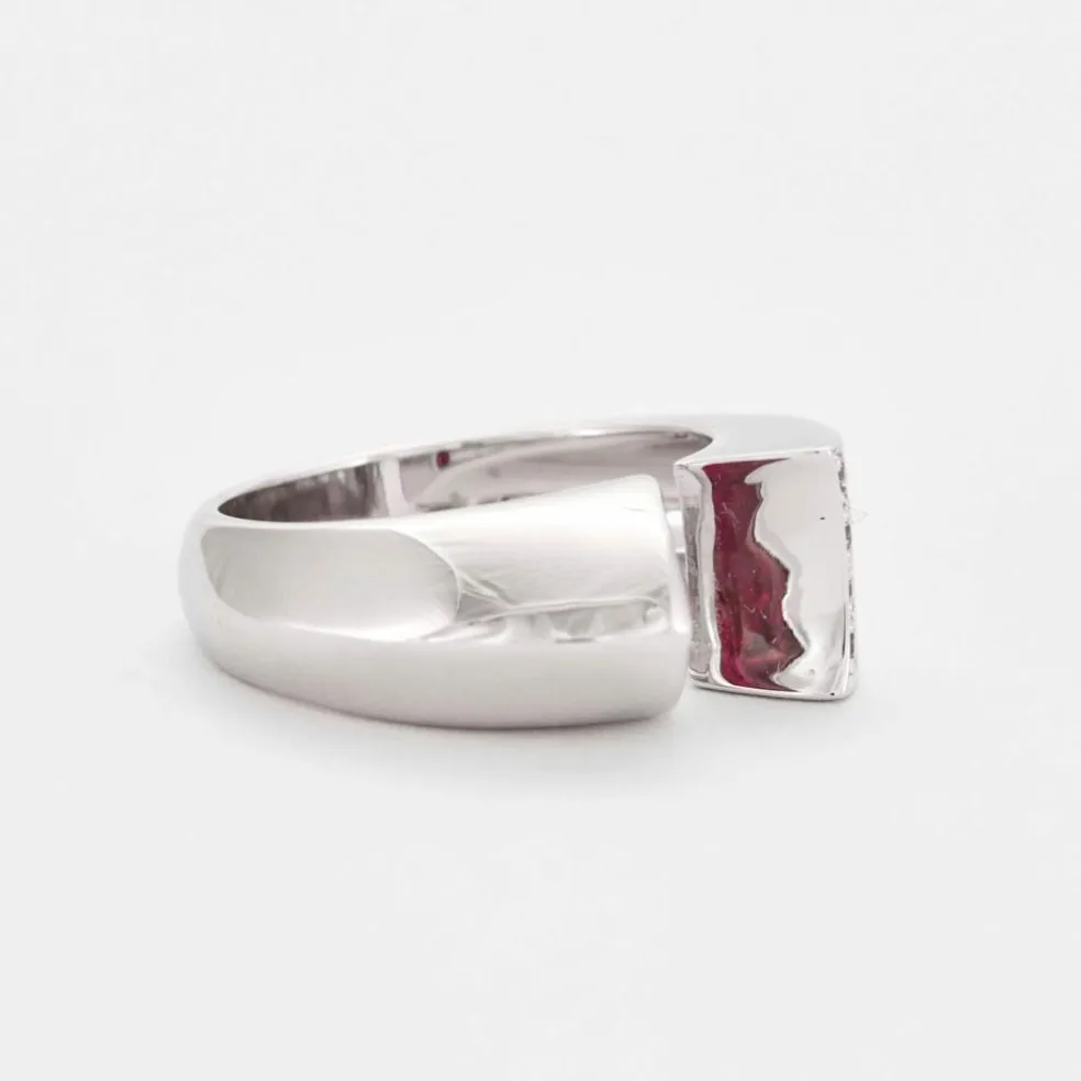 Bague ouverte Tourmaline rose Diamants