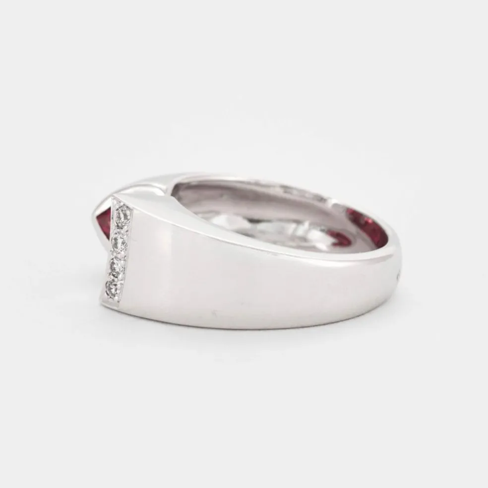 Bague ouverte Tourmaline rose Diamants