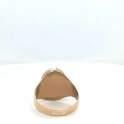 Bague ovale agate en or rose