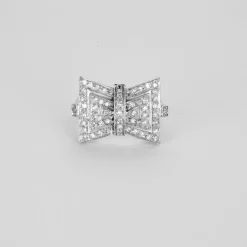 Bague papillon diamants
