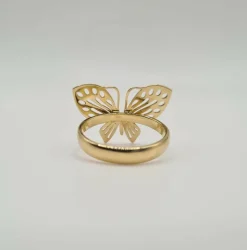 Bague papillon or jaune