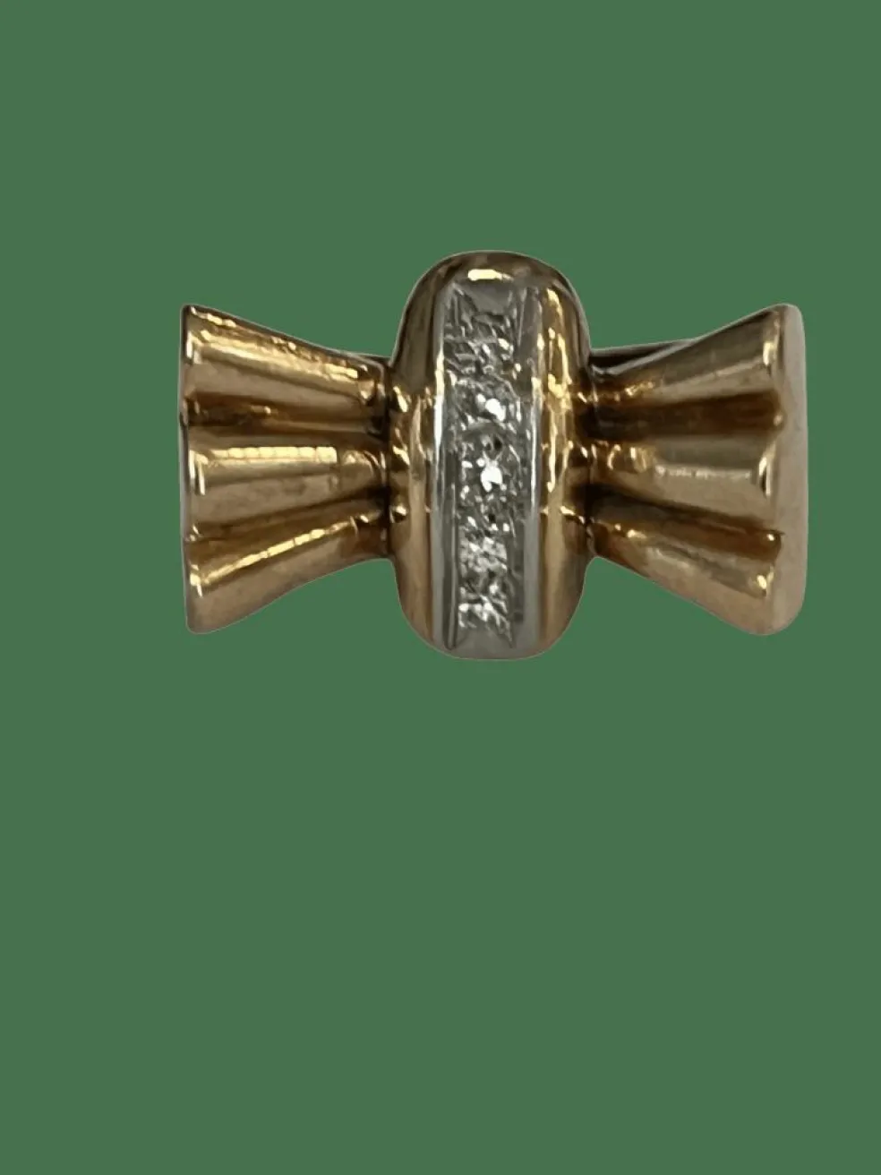 Bague Papillon Or Jaune Diamants Années 1940
