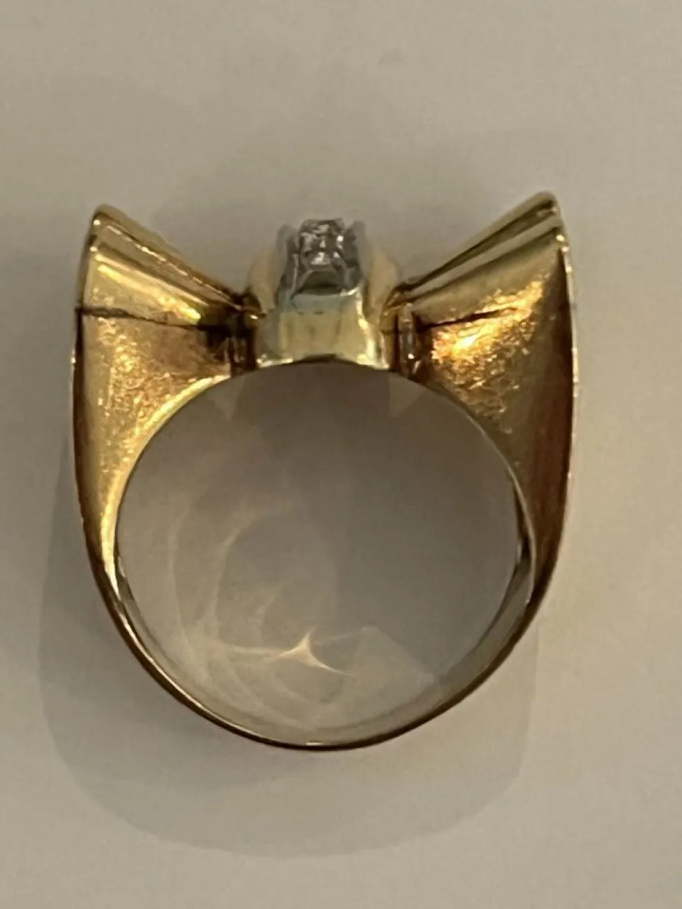 Bague Papillon Or Jaune Diamants Années 1940