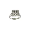 Bague Pavage 9 Diamants Or Blanc