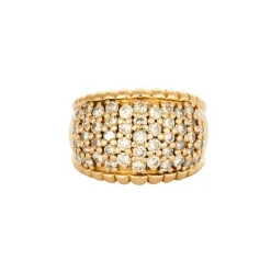 Bague pavage 49 diamants or jaune
