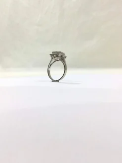 Bague Pavage 9 Diamants Or Blanc