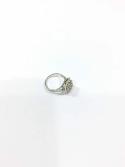 Bague Pavage 9 Diamants Or Blanc