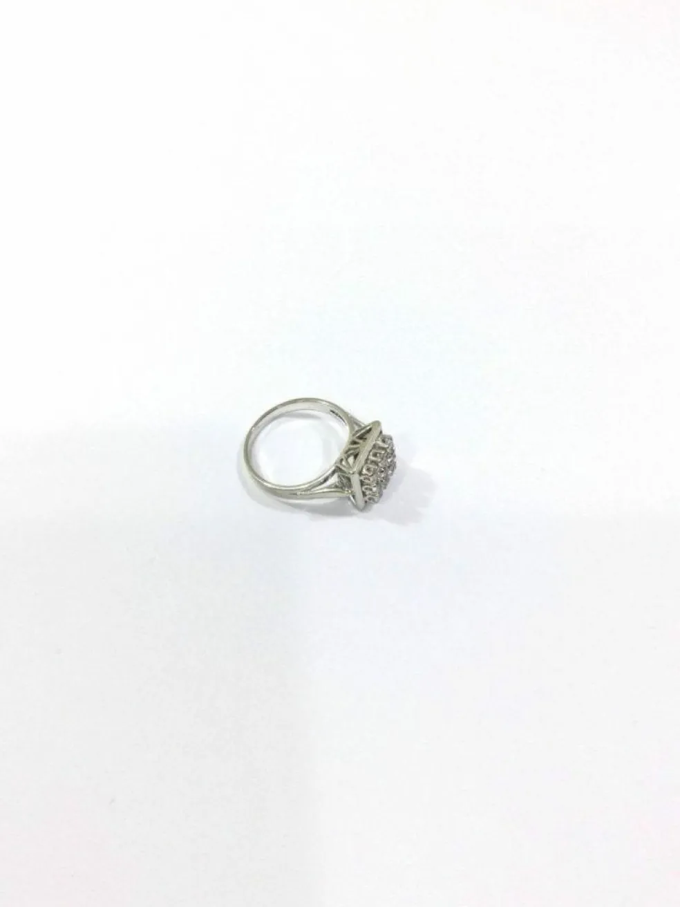 Bague Pavage 9 Diamants Or Blanc