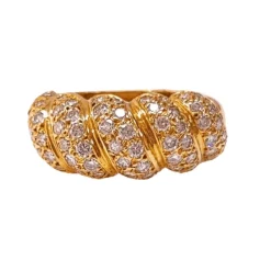 Bague pavage diamants