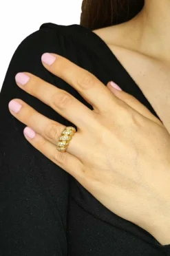 Bague pavage diamants