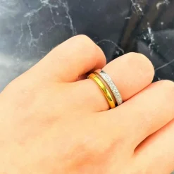 Bague Pavage Diamants 2 ors