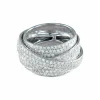 BAGUE PAVAGE DIAMANTS MULTI CROISE