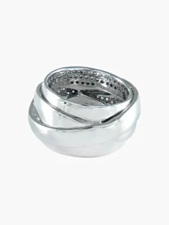 BAGUE PAVAGE DIAMANTS MULTI CROISE