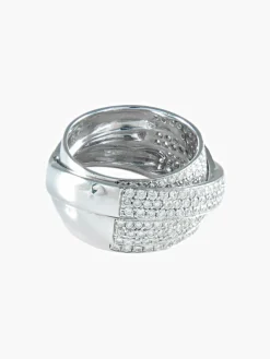 BAGUE PAVAGE DIAMANTS MULTI CROISE