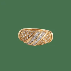 Bague Pavage Diamants or jaune