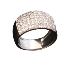 Bague Pavage Diamants, Or Blanc