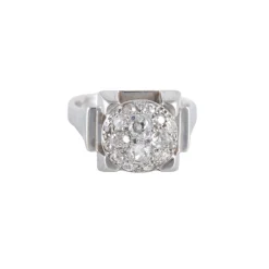 Bague pavage Diamants or blanc