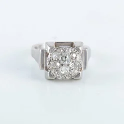 Bague pavage Diamants or blanc