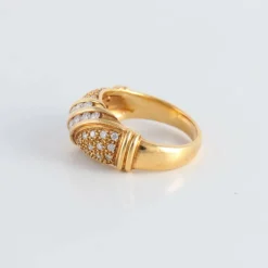 Bague Pavage Diamants or jaune