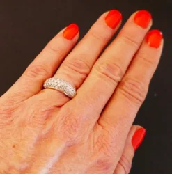 Bague pavage Diamants, Or Blanc