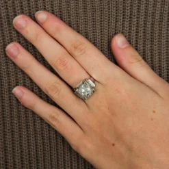 Bague pavage Diamants or blanc