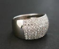 Bague Pavage Diamants, Or Blanc
