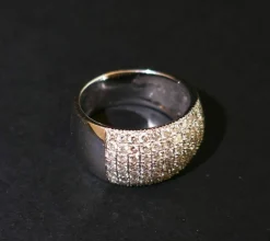 Bague Pavage Diamants, Or Blanc