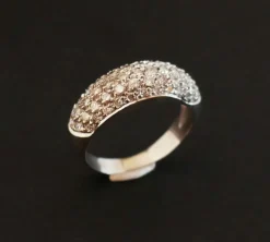 Bague pavage Diamants, Or Blanc