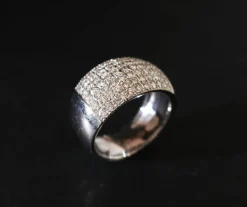 Bague Pavage Diamants, Or Blanc