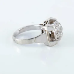 Bague pavage Diamants or blanc