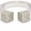 Bague Pavée CARRE en Or et Diamants