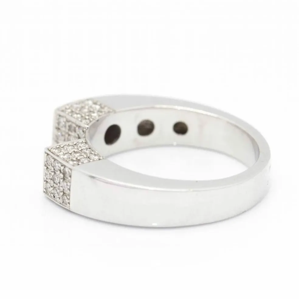 Bague Pavée CARRE en Or et Diamants