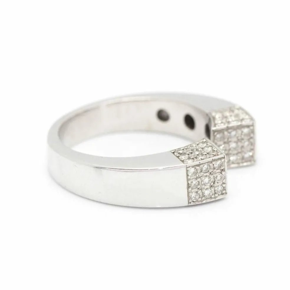 Bague Pavée CARRE en Or et Diamants