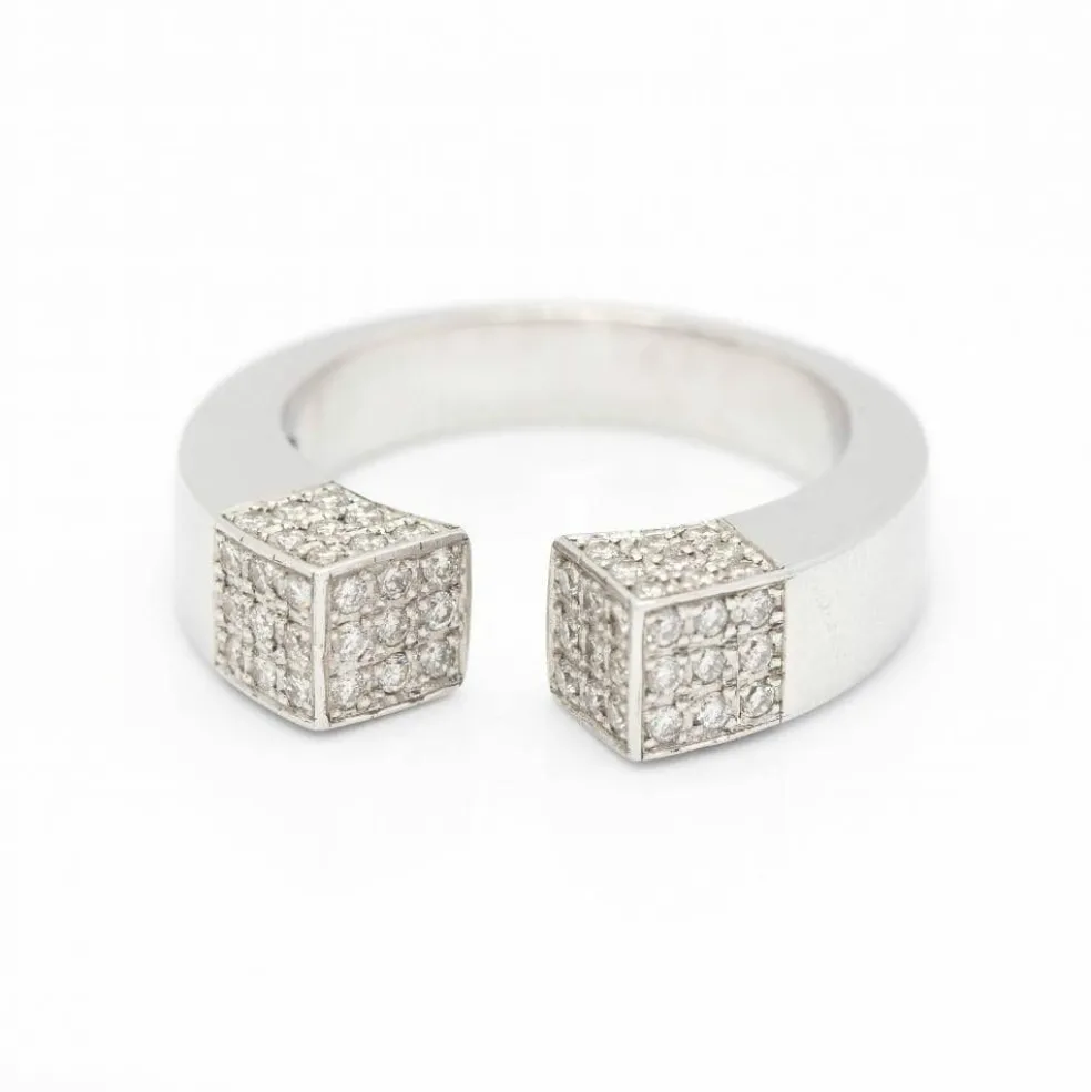 Bague Pavée CARRE en Or et Diamants