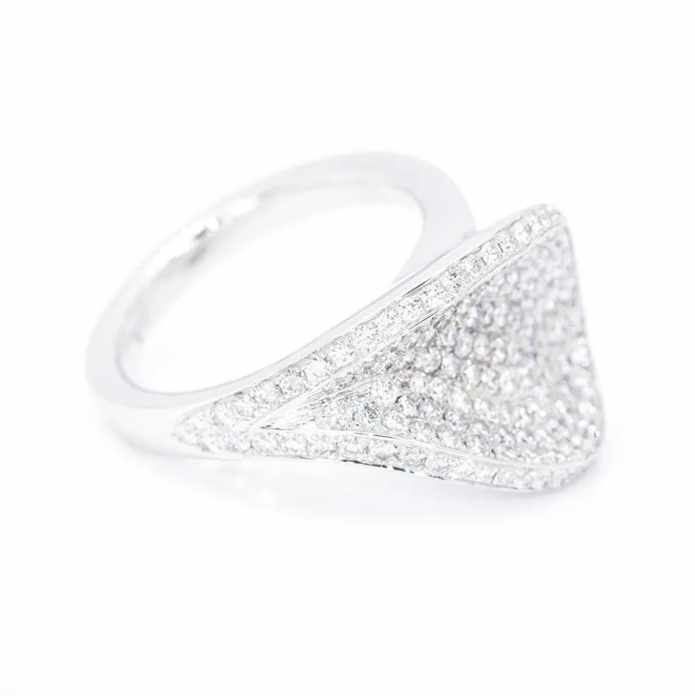 Bague Pavée Diamants Or blanc