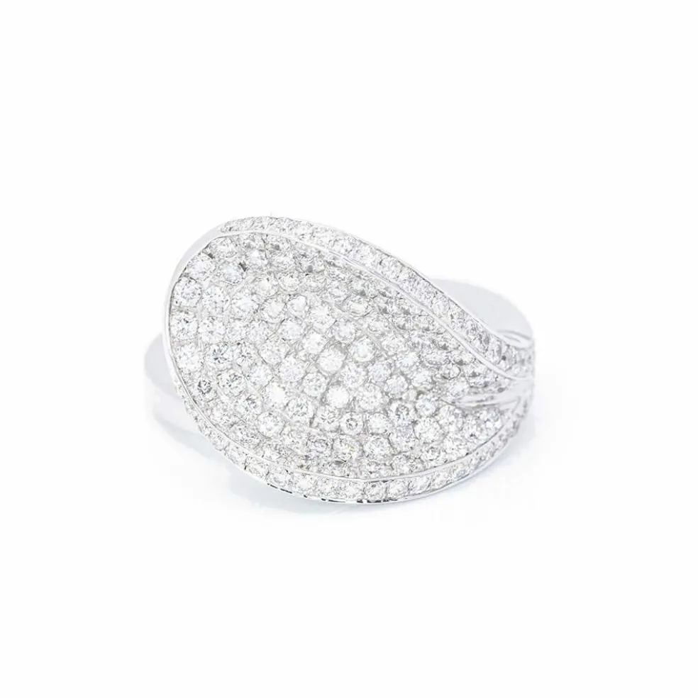 Bague Pavée Diamants Or blanc