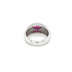 Bague pavée Diamants Rubis