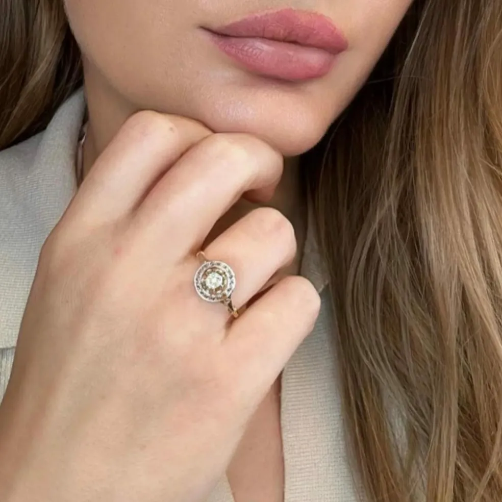 Bague Pavée or jaune diamants